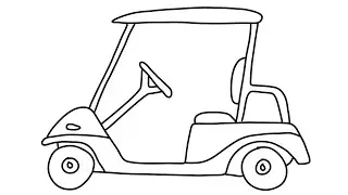 How To Draw a Golf Cart