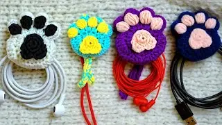 🧶   Super Cute DIY Idea: Dog/Cat Crochet Paw Wire Organizer 
