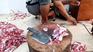 best butchers Karachi number one meat cutting  skills