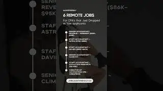 🚨 6 Remote Accounting Jobs &mdash; all actively hiring with low applicant counts.