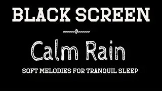 Misty Rain Night | Soft Melodies for Tranquil Sleep | Black Screen