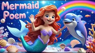 🧜 Mermaid Poem for Kids  Magical Ocean Rhyme  Fun Learning Songs#learningpoem #kidspoem