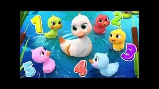 🦆🦆 Five Little Ducklings  Learn Numbers with Song 🦆🦆