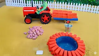 DIY Mini Tractor Builds Bricks Well | Mini&lrm;Well Construction Science Project | Turbo&lrm;Tractor Lab