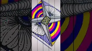 Colores y profundidad en zentangle