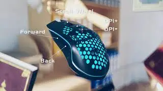 BENGOO Wired RGB Gaming Mouse with Lightweight Honeycomb Shell
