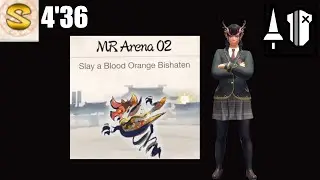 MHR Sunbreak | MR Arena 02: Blood Orange Bishaten S-Rank (4'36) | Lance Solo