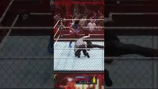 WWE 2K20 Big E glitches ontop the top rope