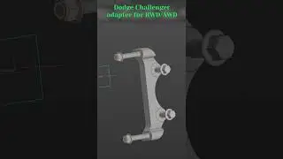 Adapter for installing Brembo front calipers on Dodge Challenger RWD/AWD with non-srt knuckles