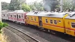 KRD NR tarik KRL TM6006 eks anjlok di Bintaro