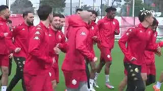 تداريب فريق الوداد الرياضي تحضيرا لمنافسات كأس الكاف