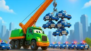 The Surprise Hero! ⭐😱  Police Car & Friends Rescue Cars Cartoon Adventure