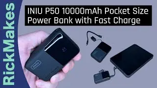 INIU P50 10000mAh Pocket Size Power Bank with Fast Charge