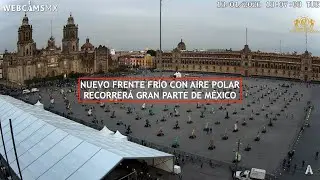 ⚠️🥶 #CDMX | Nuevo #frentefr&iacute;o con aire polar recorrer&aacute; gran parte de #M&eacute;xico. #Z&oacute;calo #EnVivo