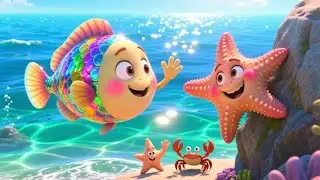 Little Fish Swimming Song | Fun Ocean Animal Song for Kids | Nursery Rhymes & Kids Songs