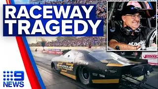 Professional driver killed in horror drag race event in Queensland | 9 News Australia