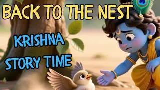 Krishna and the Little Bird | Kindness & Compassion Story for Kids | Krishna Story Land