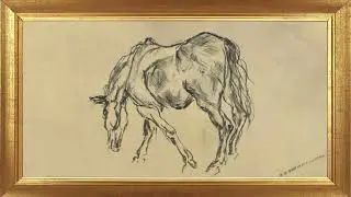 Horse &ndash; Max Beckmann 1914 | Expressionist Modern Art Oil Painting 4K HD | Animal Portrait Classic