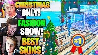Streamers Host CHRISTMAS Skin & Emote FASHION SHOW Contest! (Fortnite)
