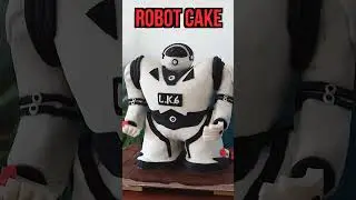 Robo-Cake: Deliciously Futuristic Dessert #shorts #cakeart #baking