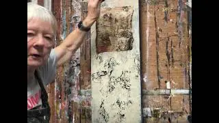 Mixed Media - Acrylic, Rusty Pieces and Tree Bark on cradled panel