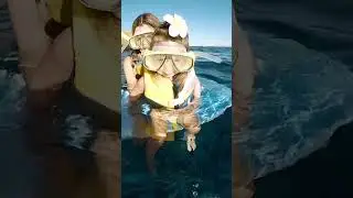Her first time snorkeling 🤿🤩 #shorts
