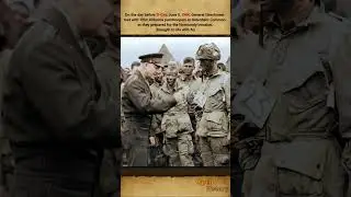 D-Day Eve: Eisenhower Meets 101st Airborne (Colorized Moment) #dday #eisenhower #military