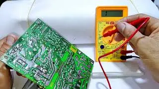 Como testar Capacitor Eletrol&iacute;tico na placa de circuito usando o mult&iacute;metro digital.