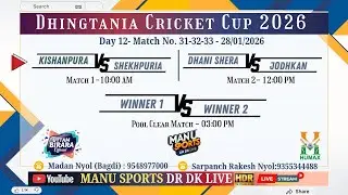 ⚪#live 🏏Shekhupuria 🆚Jodhkan ||📍Dhingtania Cricket Cup🏆2026 ||
