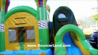 BouncerLand  - Balloon Inflatable Bounce House Slide Combo with Pool