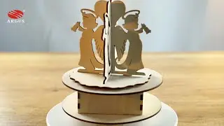 Laser-cut wooden jigsaw puzzle