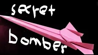 How to make a paper airplane that flies ,Secret Bomber,design by TriKdanG.