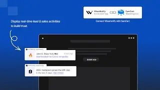 Add social proof sales popup in SamCart store | WiserNotify Social Proof
