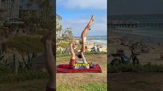 Acro with a stranger! Check my bio to learn beginner acroyoga!