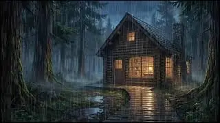 Forest Cabin After Rain 🌧 | Gentle Rain Sounds for Deep Sleep and Calm, Peaceful Rainy Nights