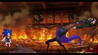 Final Orochi, Merkava & Strider VS God Akuma, Sonic & Ken &ndash; CINEMATIC MUGEN 4V4 BATTLE