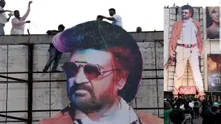 Rajinikanth BIGGEST Poster Milk Abhisekh Ceremony | Darbar Movie Celebrations | Mumbai - Wadala Imax