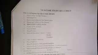 NIOS - DELED SBA  fully Solved (case study of child) in Punjabi language