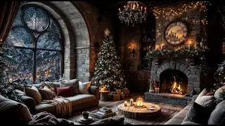 Frostlight Sanctuary ✨❄️ | Serene Winter Fireplace Ambience for Sleep & Calm Nights
