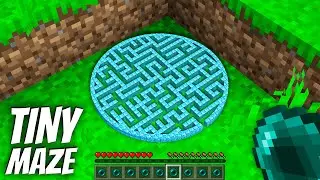 I found a ROUND TINY MAZE in Minecraft ! What's INSIDE the DIAMOND MAZE ?