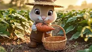 Little Rabbit Makes Creamy Mashed Sweet Potatoes 🍠🐰 | 3D Animated Cozy Cooking ASMR (Pixar Style)