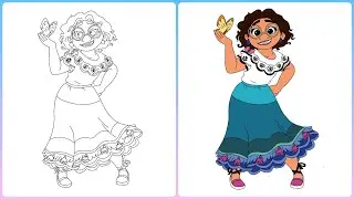 How to draw Mirabel from Encanto | Easy step-by-step drawing for kids | Little Champs Art