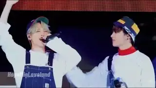 HOPEMIN / JIHOPE - JHOPE KISSED AND PUT A HEART STICKER ON JIMIN'S NECK #Shorts