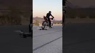 Drone chasing motorcycle #lasvegas #drone #motorcycle #chase #speed #fast