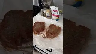 T-Bone Steak w/ Dijon Mustard, Italian seasoning, paprika & ancient sea salt #steak #veteransday