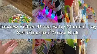 Review Fisher-Price Baby Musical Toy Set Glow and Grow Kick & Play Piano Gym Pink Playmat with 2 Rat