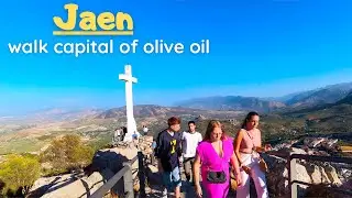 Jaen - the world capital of olive oil. 4K Walk tour Andalucia