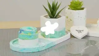 CraftEmotions- Tealight with Acrylic stone Casting mix and Epoxy Resin