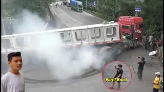 Farel Turun Membantu‼️Menit Menit M3ng3rikan Truk Super Panjang Tersiksa Di Tanjakan Sitinjau Lauik