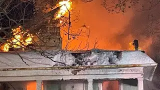 Firefighters battle Champaign County house fire amid frigid temperatures | WHIO-TV